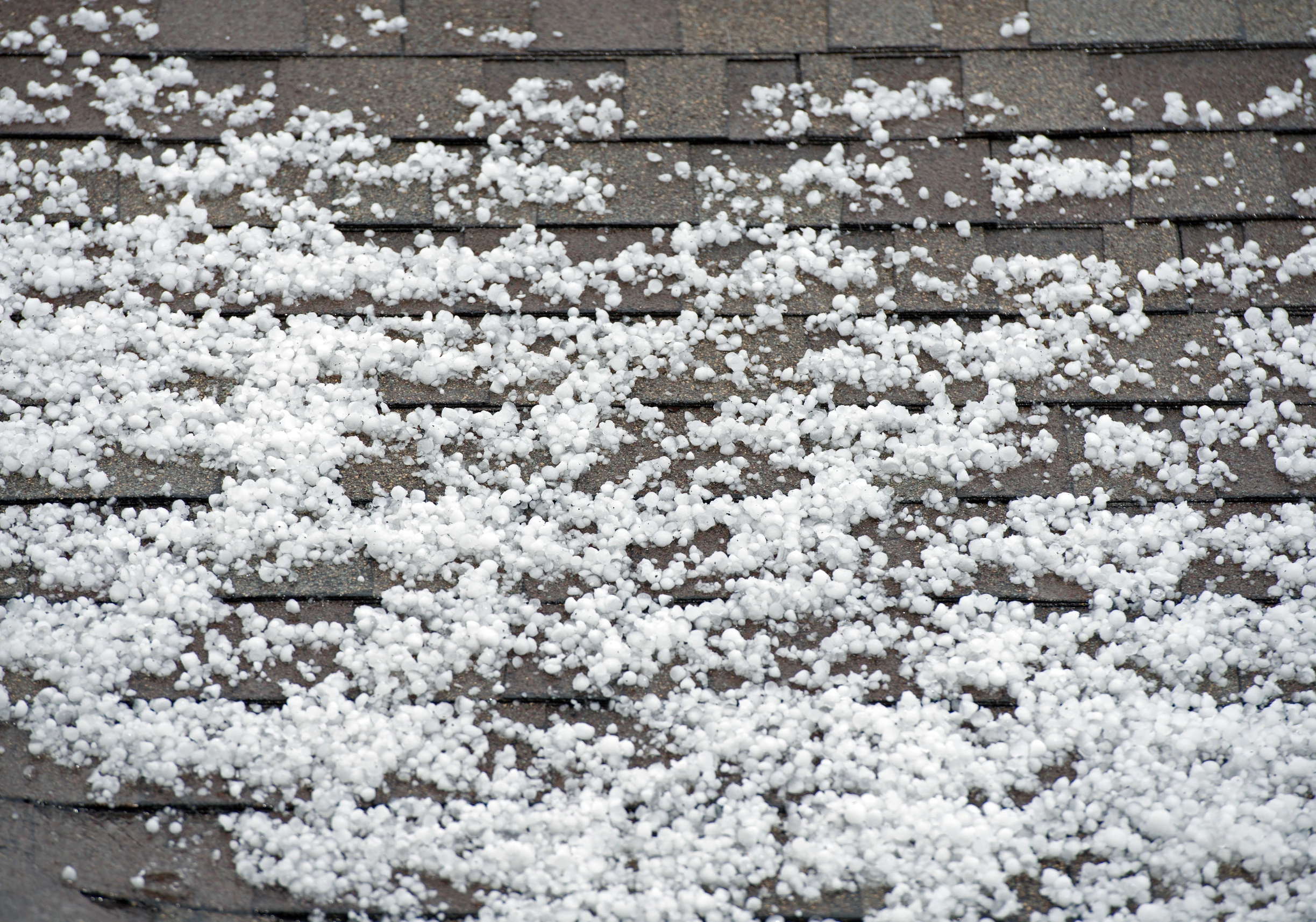 Hail Storm Damage Rooftop